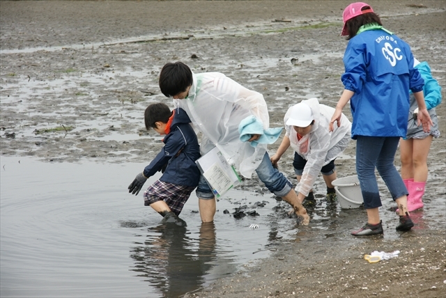 ひがたに足を取られてしまいました