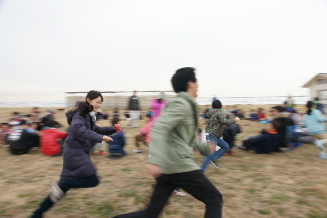 リーダーさんも本気で走ってます