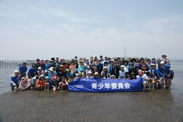 すだてをバックに記念撮影