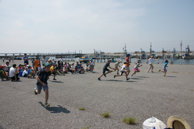 みんなで全力疾走しました