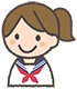 女性の中高生ボランティア
